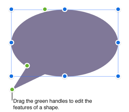 A shape with selection handles