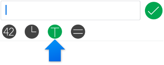 Input bar with text keyboard button highlighted