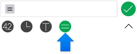 Input bar with functions selected