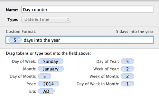 Custom date and time cell format