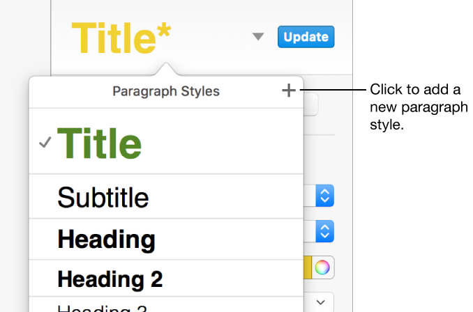 The dialog for creating a new paragraph style
