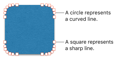 A shape with editable points.