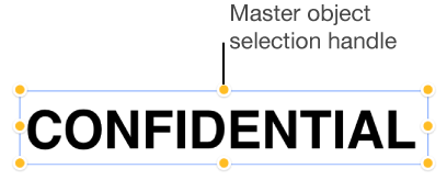 An object with selection handles
