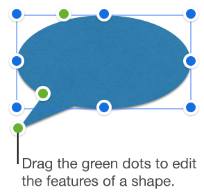 A shape with selection handles