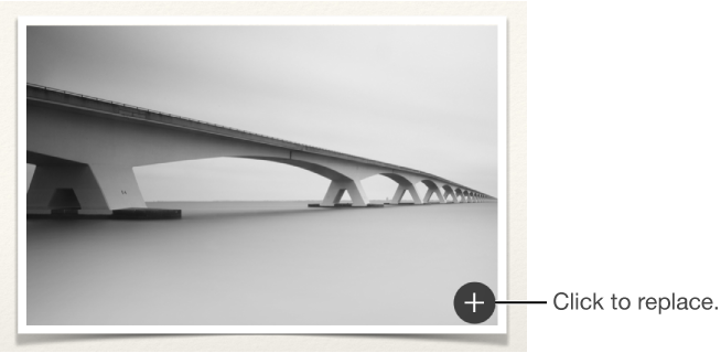 An image with a Media placeholder button