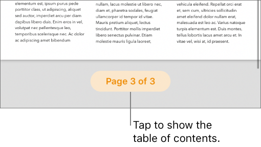 An open document with the page count “3 of 3” at the bottom center of the screen.