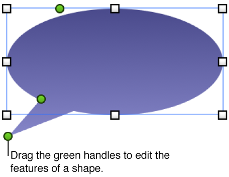 A shape with selection handles