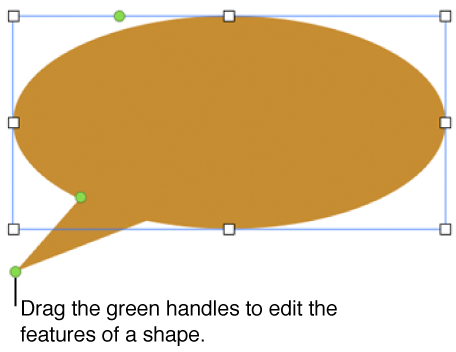 A shape with selection handles