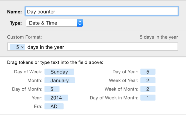 Custom date and time cell format