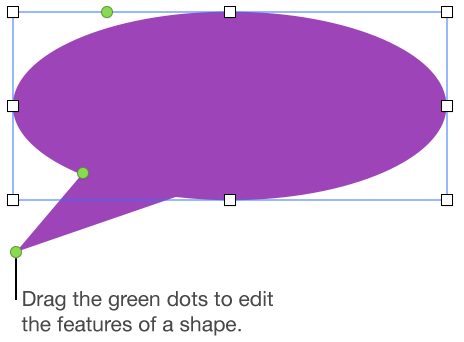 A shape with selection handles