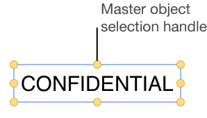An object with selection handles