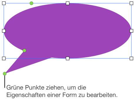 Eine Form mit Auswahlaktivpunkten