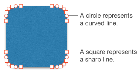 A shape with editable points.