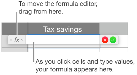The formula editor.