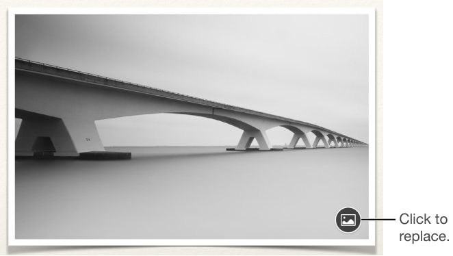 An image with a Media placeholder button.