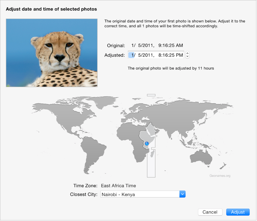 Adjust date and time controls