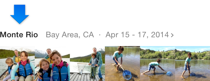 Photos with heading above them