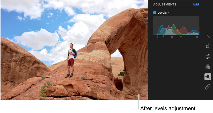 Photo after level adjustments