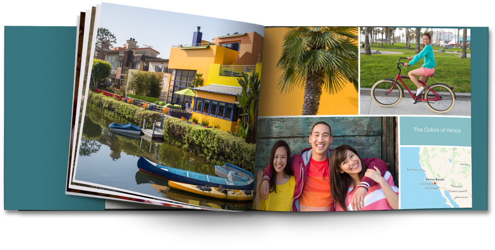 A printed and bound photo book