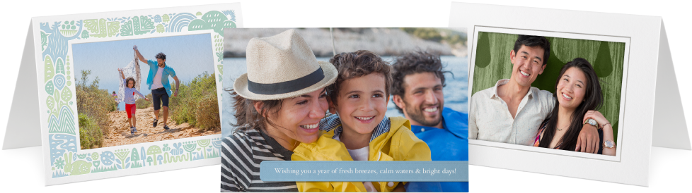 Printed greeting cards showing several designs 