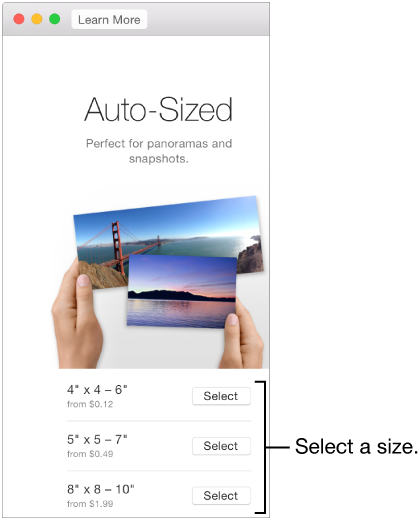 Window size options for Auto-Sized print format 