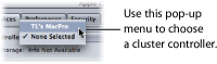 Figure. Controller pop-up menu.