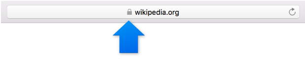 “Security” button for a site with a standard certificate